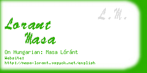 lorant masa business card