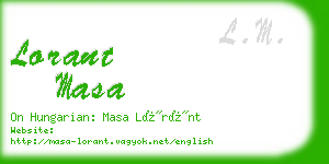 lorant masa business card